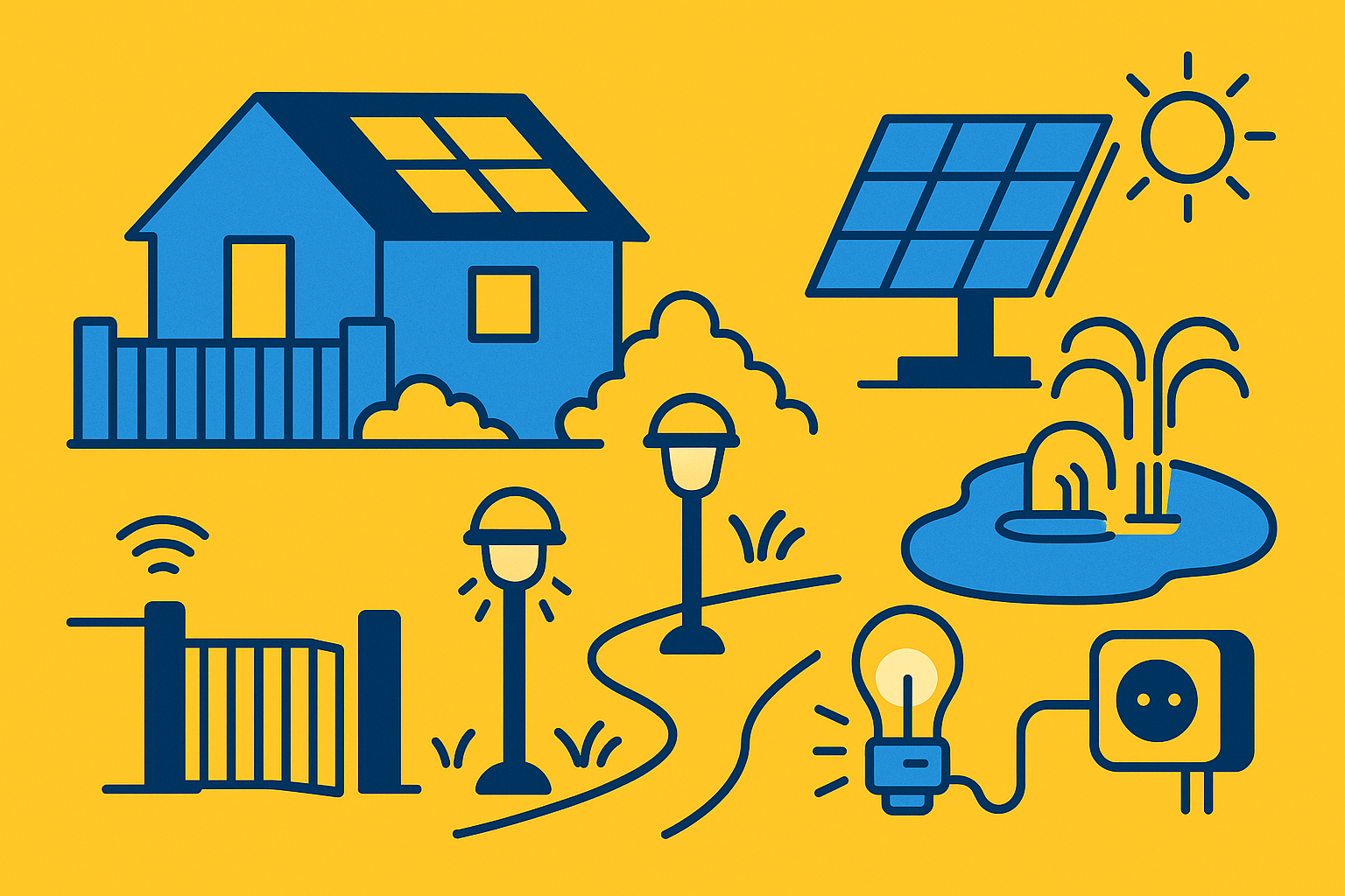 Elektroinštalácie v exteriéri - ilustračný obrázok